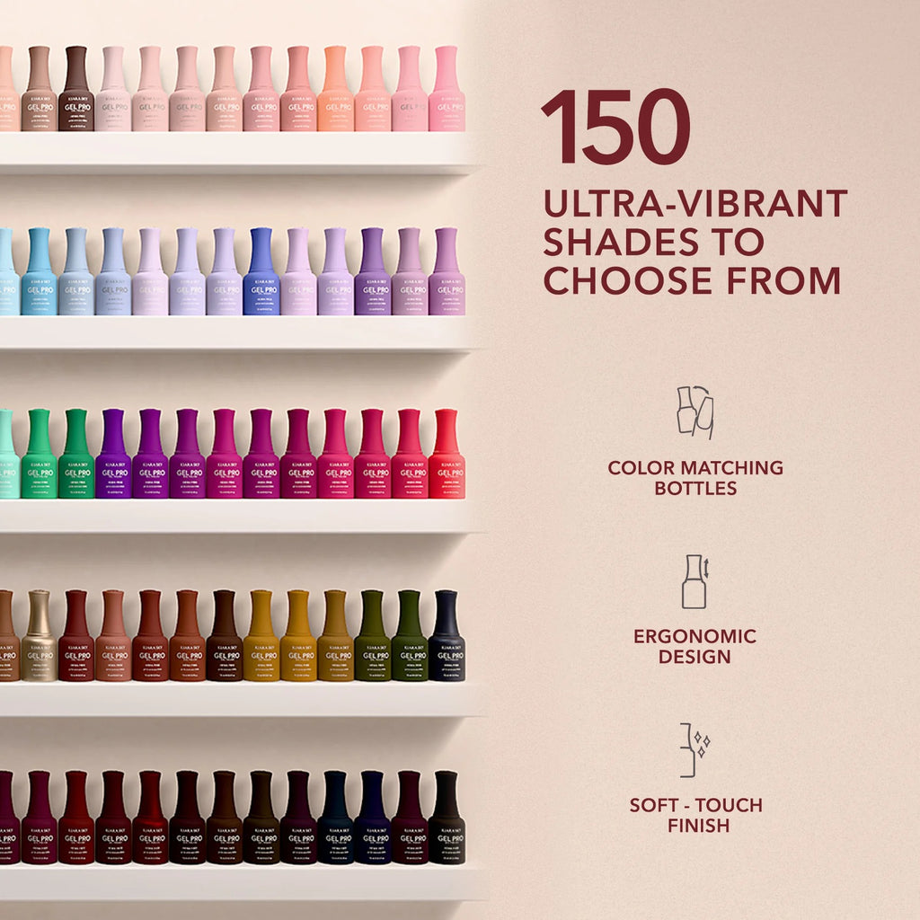 Kiara Sky Gel Pro HEMA-Free 150 Color Collection + Free Beyond Pro Rechargeable LED Lamp III